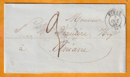 1848 - NIMES, Gard, Petit Cachet - Taxe Manuelle 3 Décimes - Sur Lettre Pliée Avec Correspondance - 1801-1848: Voorlopers XIX
