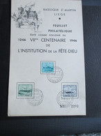 725/27 - Op Speciaal Blaadje "l'Institution De La Fête-Dieu Liège" - Covers & Documents