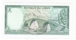 5 Livres Banque Du Liban - Libanon