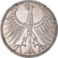 Monnaie, République Fédérale Allemande, 5 Mark, 1966, Stuttgart, TTB, Argent - 5 Mark