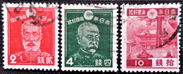 Japon 1937 -1944 New Daily Stamps  Stampworld N° 268_270_275 - Usados