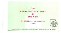 1980 - Italia Libretto Ricordo 1 Convegno Di Milano   ------ - Booklets