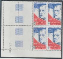 Polynésie 1980 C De Gaulle 159 ** MNH En Coin Daté - Neufs