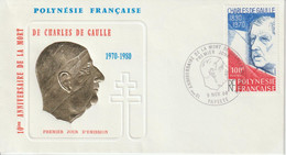 Polynésie FDC 1980 C De Gaulle 159 - FDC