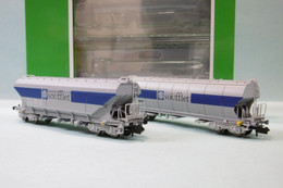 Arnold - 2 WAGONS CEREALIERS Soufflet SNCF ép. V VI Réf. HN6510 Neuf NBO N 1/160 - Vagoni Merci