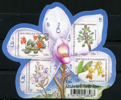 Nouvelle Calédonie 2013 - Fleurs Orchidées - NEUF - No F1195 - Cote 10,00 - Hojas Y Bloques