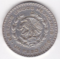 Mexique 1 Peso 1966 , José María Morelos Y Pavón, En Argent, KM# 459 - Mexique