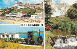 BOURNEMOUTH SEA RESORT, BEACH, ROAD TRAIN, WATERFALL, PEOPLE, DIFFERENT VIEWS - Bournemouth (from 1972)