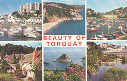 TORQUAY HARBOUR, BOATS, CAR, SEAFRONT, ISLET, PARK, COTTAGE, PEOPLE, DIFFERENT VIEWS - Torquay