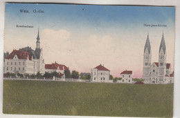 C4667) WELS - OÖ - Krankenhaus - Herz Jesu Kirche - Häuser ALT ! 1915 - Wels