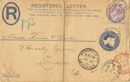 48804. Entero Postal LEICESTER (England) 1901 To London. Franqueo Complementario - Brieven En Documenten