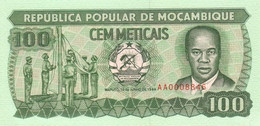 MOZAMBIQUE 100 METICAIS 1989 P 130c  UNC SC NUEVO - Moçambique