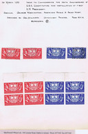 Ireland 1939 US Constitution 2d And 3d, Mint Marginal Blocks Of Four Plus Two Used Sets, On Album Page - Unused Stamps