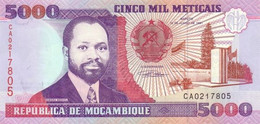 MOZAMBIQUE 5000 METICAIS 1991 P 136  UNC SC NUEVO - Mozambico