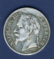 5 FRANCS... ARGENT...NAPOLEON III .....TETE LAUREE......1867 A - 5 Francs