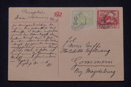 TCHÉCOSLOVAQUIE - Entier Postal + Complément Pour Gommern En 1919   - L 139798 - Postales