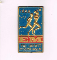 ATHLETISME - INSIGNE DU CHAMPIONNAT D'EUROPE A STOCKHOLM EN 1958 - - Athletics
