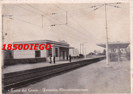Delcampe - TORRE DEL GRECO - STAZIONE CIRCUMVESUVIANA F/GRANDE VIAGGIATA 1953 ANIMAZIONE - Torre Del Greco