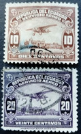 Delcampe - Equateur Ecuador 1929 Avion Airplane Yvert PA20 PA21 O Used - Ecuador