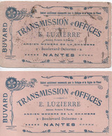 Buvard Ancien/Transmission D'offices Notariales /LUZIERRE/Ancien Notaire /Bd Delorme NANTES/Vers 1920-1940   BUV556 - Banque & Assurance