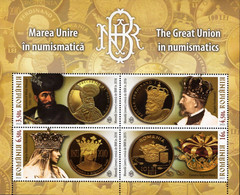 Romania - 2022 - The Great Union In Numismatics - Mint Stamp Sheetlet - Nuevos