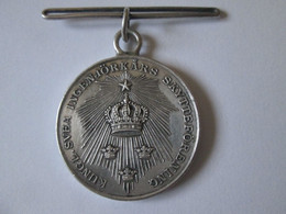 Rare! Sweden Royal Svea Engineering Corps Shooting Association Vintage Silver Medal - Profesionales / De Sociedad