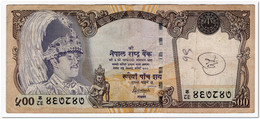 NEPAL,500 RUPEES,2000,P.43,S.14,A LOT OF  PIN HOLES,GRAFFITI - Népal