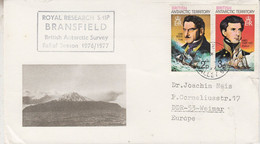 British Antarctic Territory (BAT) Cover RRS Bransfield Ca Base Z Halley Bay 4 JA 1977 (TA183) - Brieven En Documenten