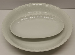 *1 PLAT ROND CREUX & 1 RAVIER PORCELAINE BLANCHE LIMOGES FRANCE Déco TABLE   E - Limoges (FRA)