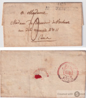 MP (C)/ARM.D'ESPAGNE Sur LAS. POUR MADAME DE BERMOND DE VACHERES 11 RUE DE LA MONNAIE A PARIS 24 MAI 1823 - Army Postmarks (before 1900)