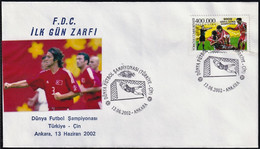 2002 Turkey Group Stage Match Vs. China At FIFA World Cup In South Korea/Japan Commemorative Cover & Cancellation - 2002 – Corea Del Sur / Japón