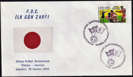 2002 Turkey Round Of 16 Match Vs. Japan At FIFA World Cup In South Korea/Japan Commemorative Cover & Cancellation - 2002 – Corea Del Sur / Japón