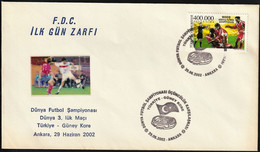 2002 Turkey Third Place Match Vs. South Korea At FIFA World Cup In South Korea/Japan Commemorative Cover & Cancellation - 2002 – Corea Del Sur / Japón