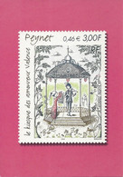 Carte Postale Peynet Le Kiosque Des Amoureux Valence élu Timbre De Lannée 2000 Par Les Philatélistes - Peynet