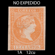 Isabel II.1859.12cu Naranja Oscuro .MH.Edifil NE 1A - Ungebraucht