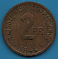 FRANCE 2 FRANCS 1944  KM#905  Philadelphie - 2 Francs