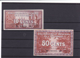 French Indochina 10-50 Cents  1939 !!!  UNC - Indochina