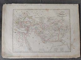 ENGRAVING GRAVURE DRESSE PAR C V MONIN - EMPIRE D'ALEXANDRE - ATLAS UNIVERSEL JACQUES LECOFFRE PARIS - Geographical Maps