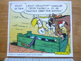 Poster LUCKY LUKE Publicite TONIMALT 1984 Document Original - Illustrateur MORRIS - N° 1 - Tout Le Monde Descend - Lucky Luke