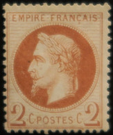 X734 - NAPOLEON III Lauré N°26 NEUF* - Cote (2023) : 200,00 - 1863-1870 Napoléon III Lauré