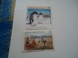 AUSTRALIAN  ANTARCTIC  TERRITORY  2  USED STAMPS POLAR - Sonstige & Ohne Zuordnung