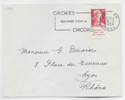 FRANCE  MULLER 15FR PUB ADMIS PAR LES BANQUES LETTRE COVER MEC ORCHIES 16.4.1956 NORD - 1955-1961 Marianne De Muller