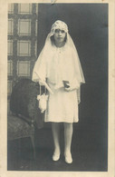 Children Portraits & Scene Vintage Photography Elegant Dressed Girl With Veil And Purse Communion - Kommunion