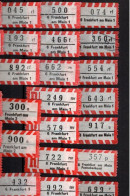 ! Gutes Lot Von 1950 R-Zetteln Aus Frankfurt Am Main, 6000, Einschreibezettel - Etiquettes 'Recommandé' & 'Valeur Déclarée'