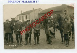 MALROY-MALRICH-Soldats-Animation-Carte Photo Allemande-Guerre 14-18-1WK-Frankreich-France-57-Feldpost-Militaria- - Metz Campagne