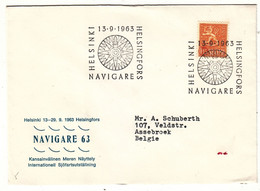 Finlande - Lettre De 1963 - Oblit Spéciale Helsinki Navigare - - Storia Postale