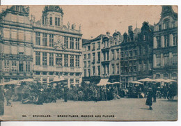 Carte Postale Ancienne Bruxelles - Grand Place. Marché Aux Fleurs - Places, Squares