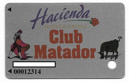 Hacienda Casino, Boulder City, NV, U.S.A., Older Used Slot Or Player's Card,  # Hacienda-2 - Cartes De Casino