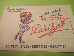 Buvard Ancien /moutarde/ PARIZOT Un Vrai Moutard C'est Un Poulbot .../DIJON - Tourcoing-Marseille/ Vers1955    BUV604 - Mostard