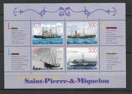 Saint-Pierre-et-Miquelon Bloc Feuillet N°7 ** Neuf Sans Charnière Les Bateaux De Saint Pierre Et Miquelon - Hojas Y Bloques